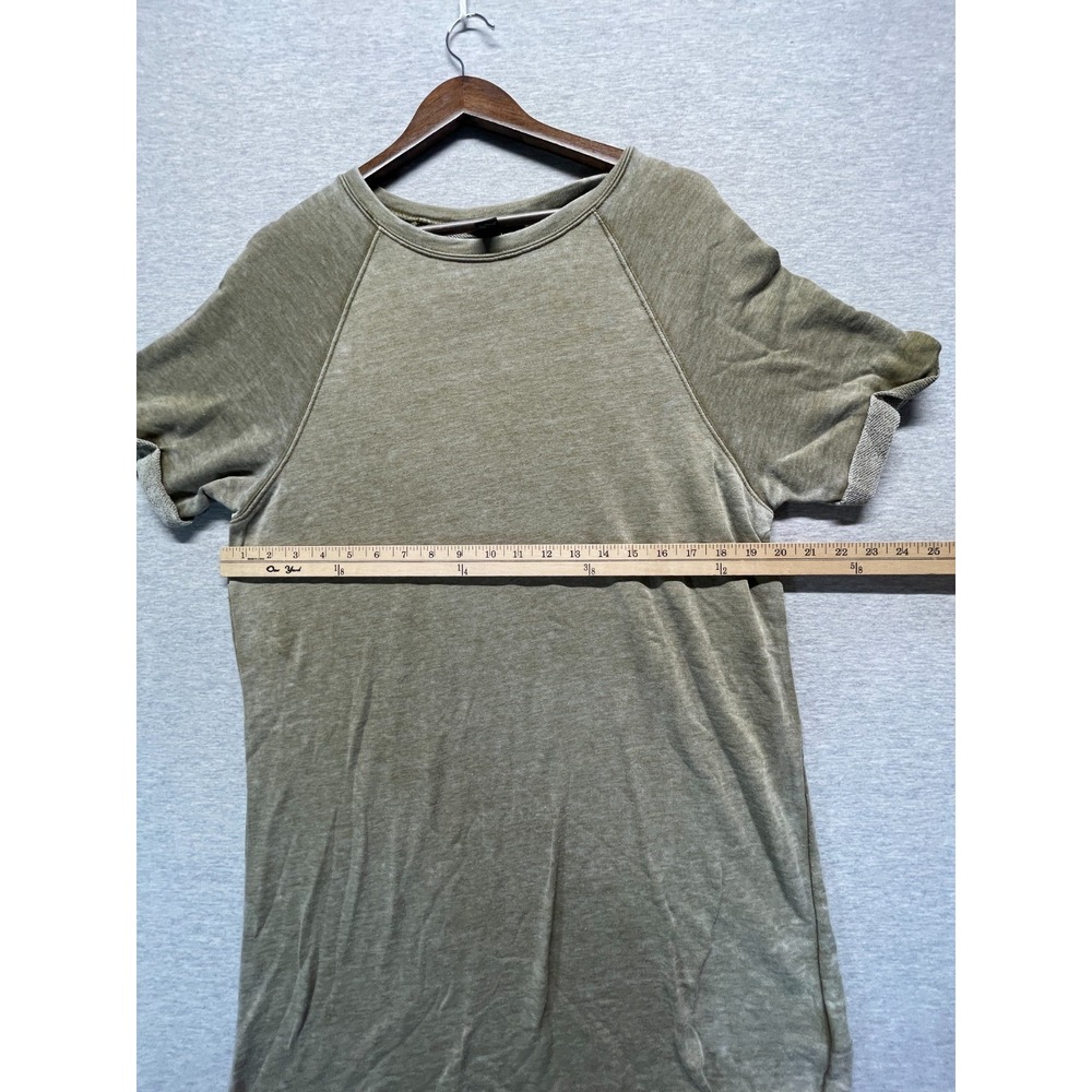 Forever 21 T Shirt Dress Womens L Olive Green French Terry Lined Raglan Sleeves - Picture 13 of 14